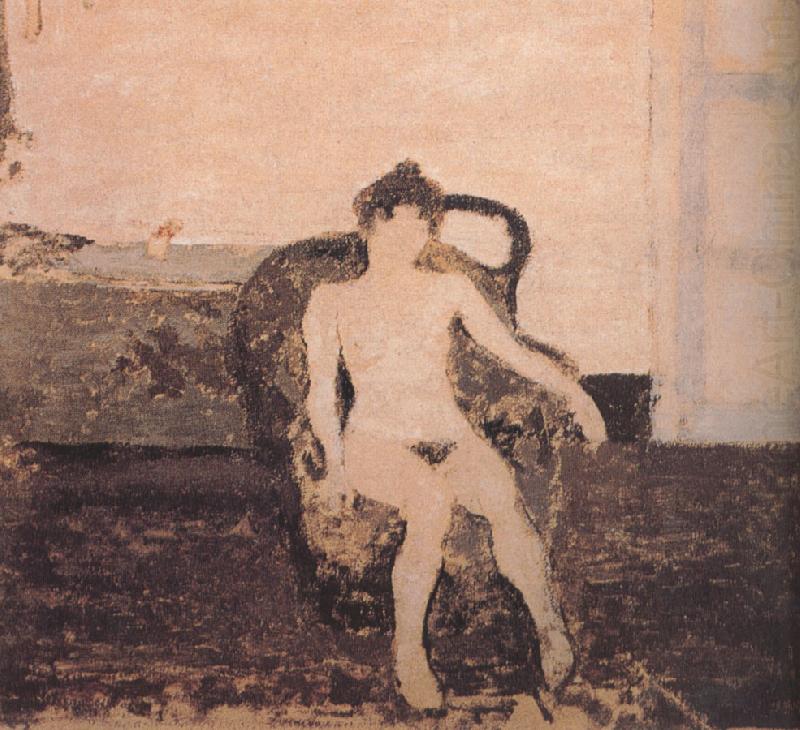 In the armchair naked female, Edouard Vuillard